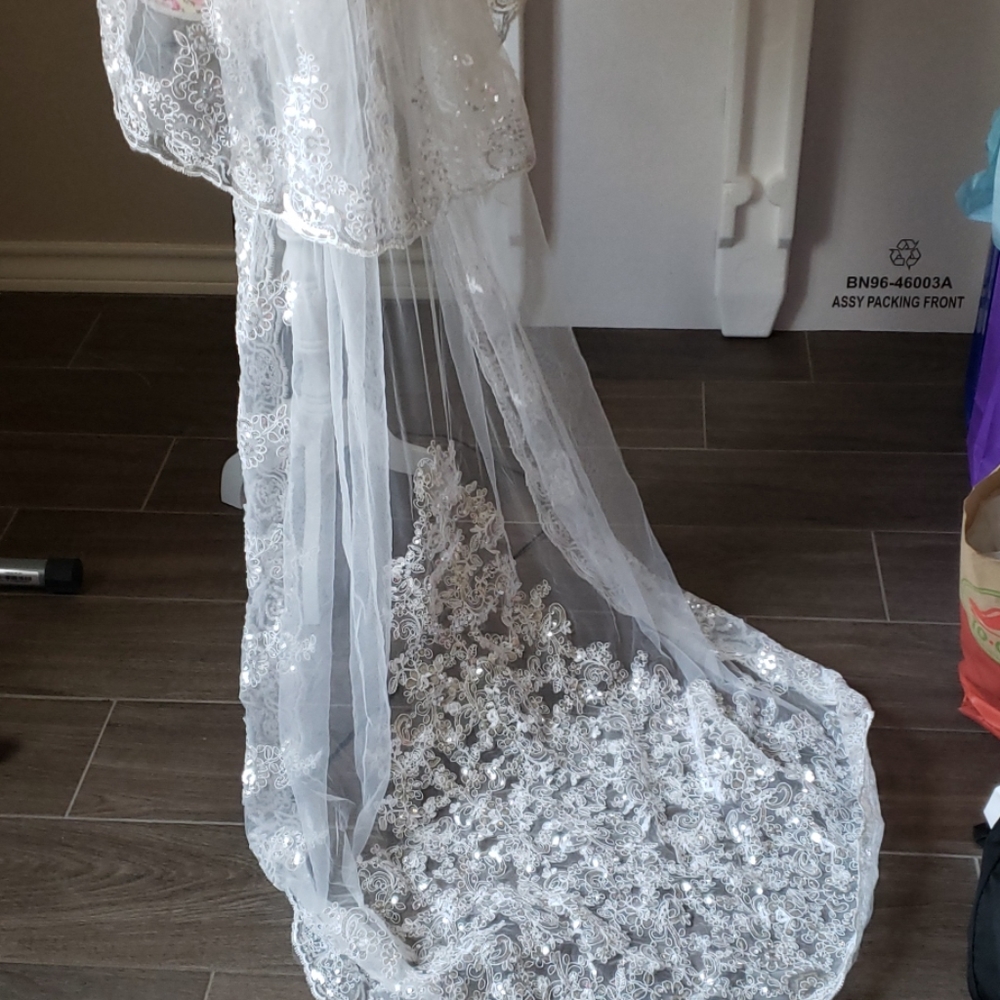 Cathedral wedding veil